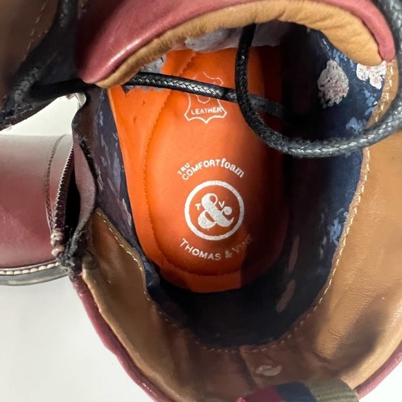 THOMAS & VINE BARTON CAP TOE ANKLE BOOTS IN OXBLOOD NWOT MEN'S SIZE 8 - Picture 11 of 13